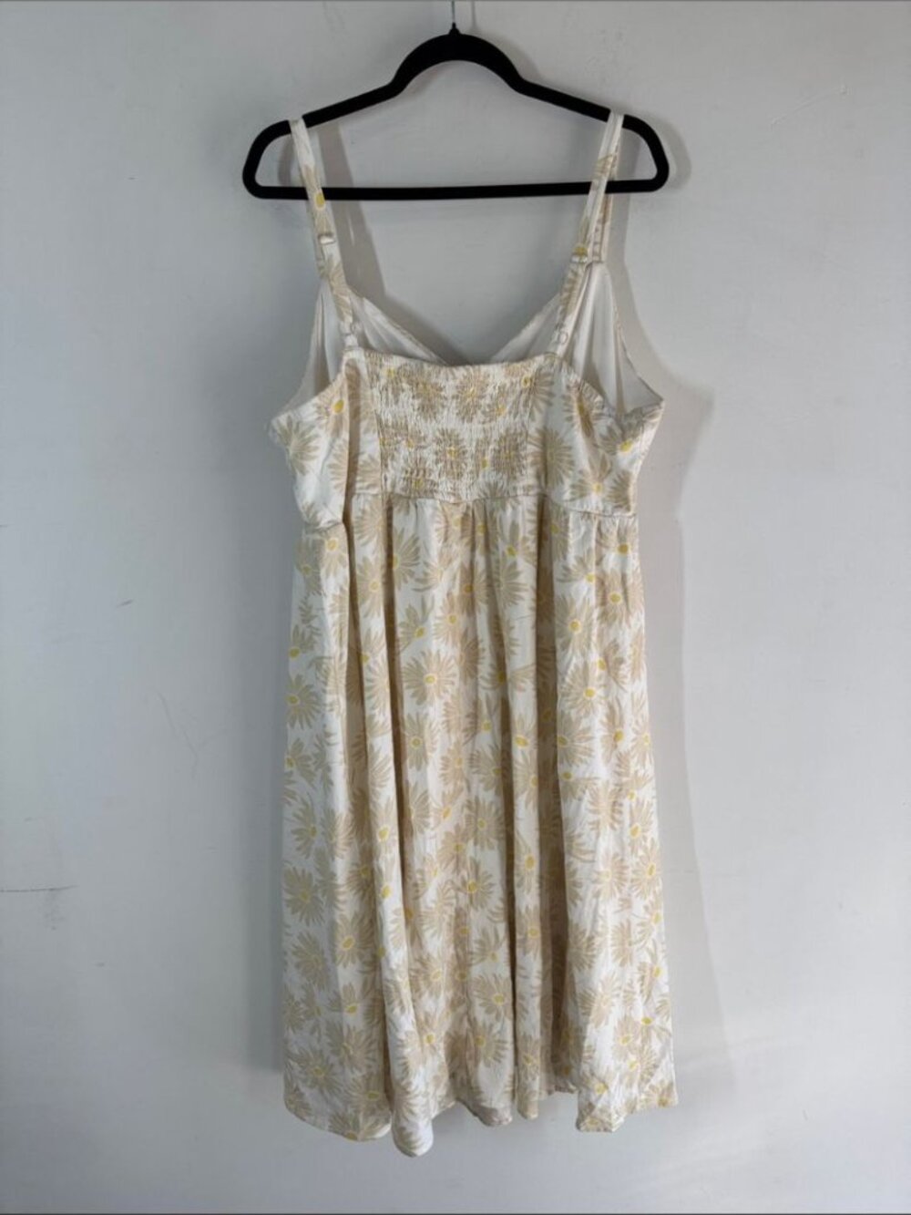 Torrid Cream Midi Dress Yellow Floral Print Size 2 Summer Resort Vacation Chic - Picture 12 of 16